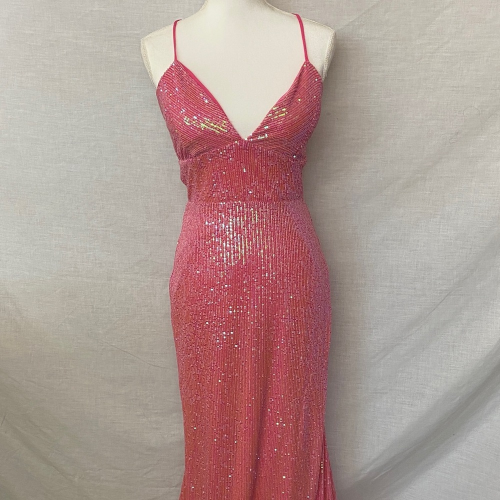 Lovesome Amazing Pink Sequin Dress